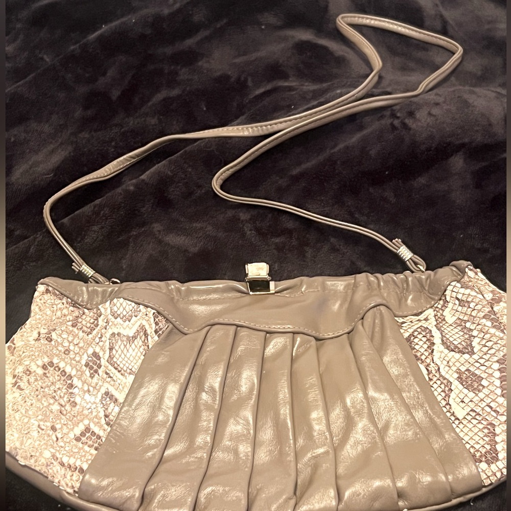 Genuine python and kidskin leather purse/clutch
